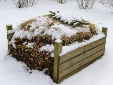 Как утеплить компостную кучу для успешной зимовки