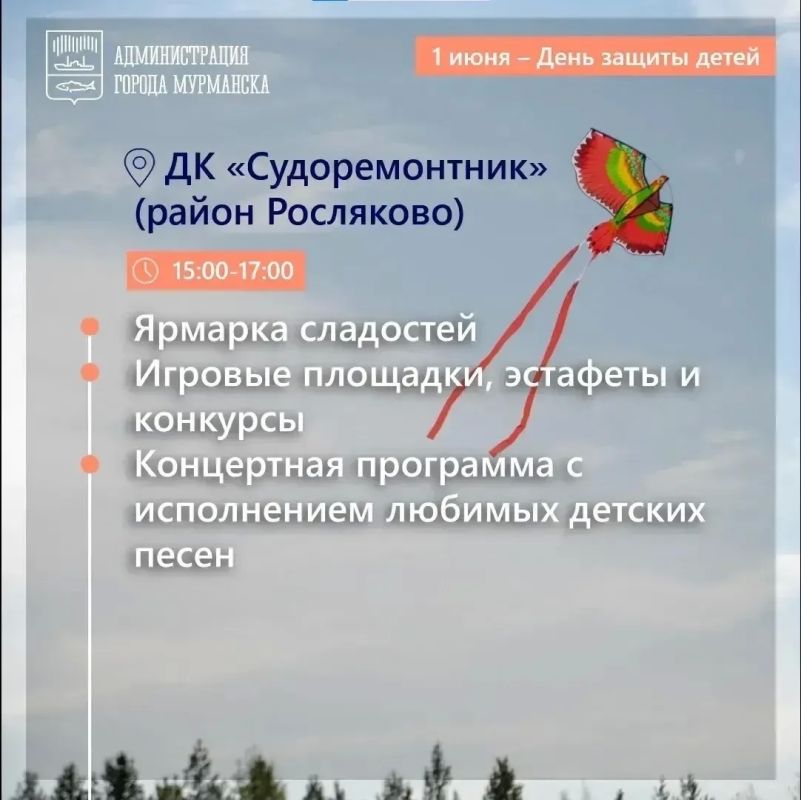 Завтра в Мурманске отметят День защиты детей Завтра в Мурманске отметят День защиты детей