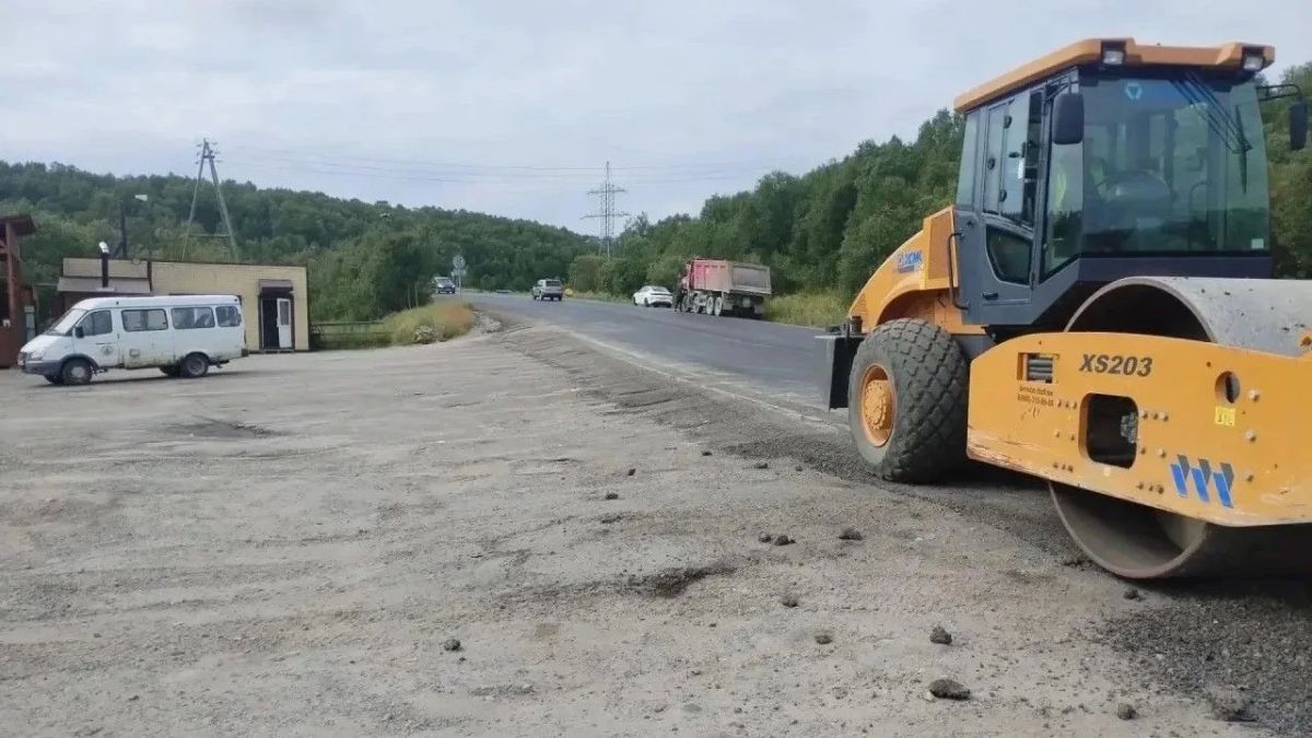 Участок автодороги Мишуково — Снежногорск 0-9 км отремонтировали на 70%