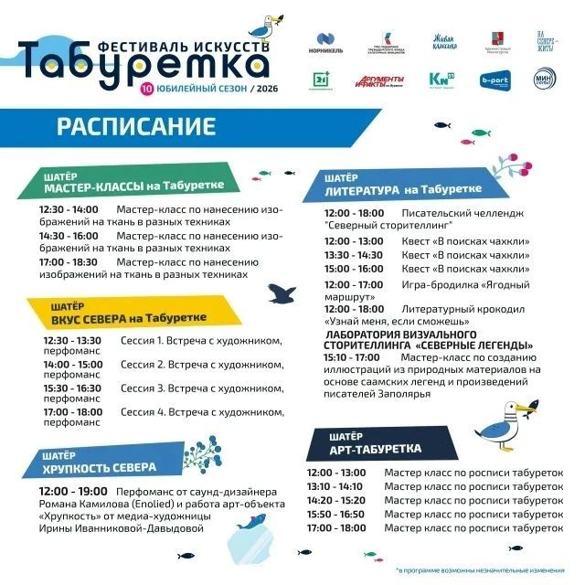 «Табуретка» раскачает Мончегорск: съедобные фотографии, северный парфюм и другие фестивальные чудеса «Табуретка» раскачает Мончегорск: съедобные фотографии, северный парфюм и другие фестивальные чудеса