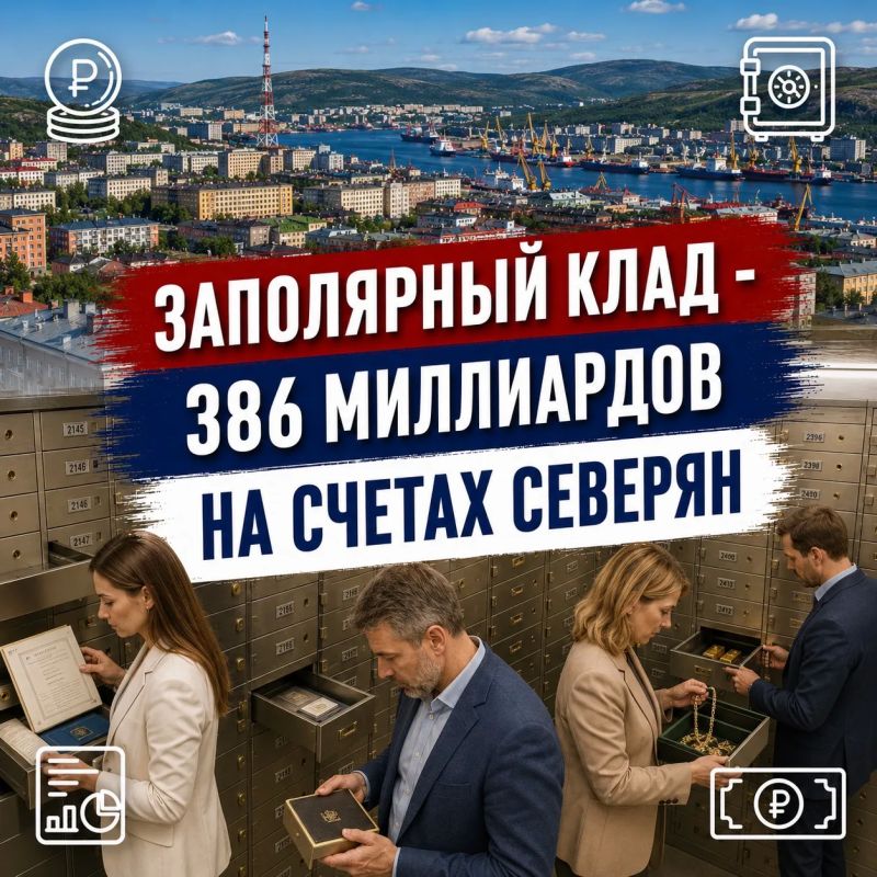 Жители Мурманской области держат на счетах и вкладах почти 386 миллиардов рублей