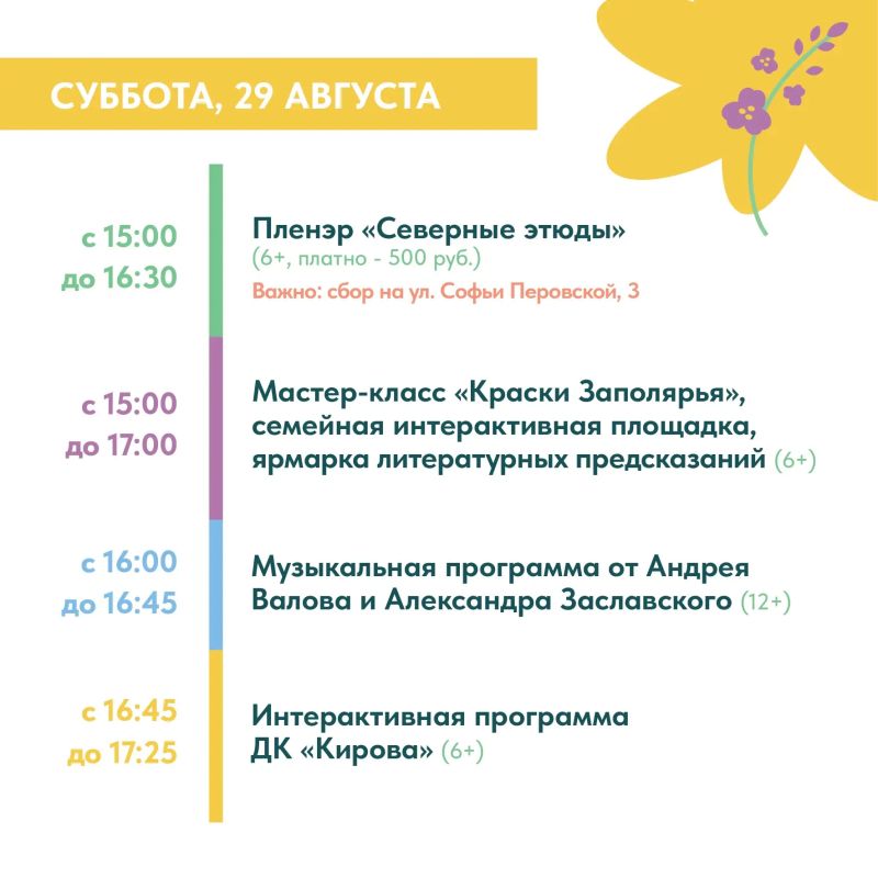 До конца лета осталось совсем чуть-чуть: успейте провести время с пользой на флагманской площадке акции «На Севере – лето»! До конца лета осталось совсем чуть-чуть: успейте провести время с пользой на флагманской площадке акции «На Севере – лето»!