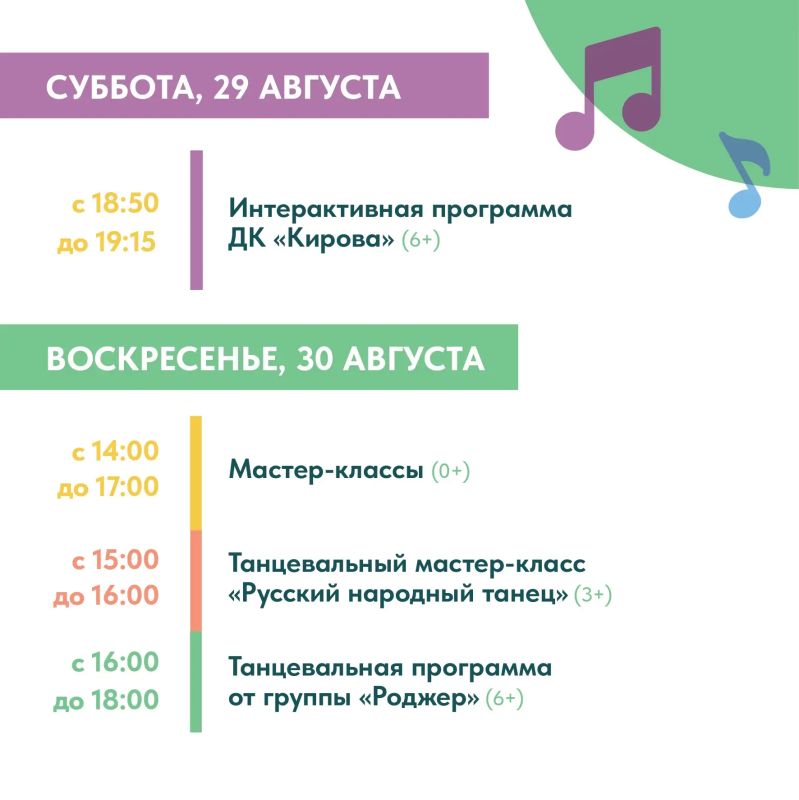 До конца лета осталось совсем чуть-чуть: успейте провести время с пользой на флагманской площадке акции «На Севере – лето»! До конца лета осталось совсем чуть-чуть: успейте провести время с пользой на флагманской площадке акции «На Севере – лето»!