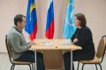 В завершение рабочей поездки в Терский округ губернатор Андрей Чибис провел встречу с главой Рамилей Хайруллиной