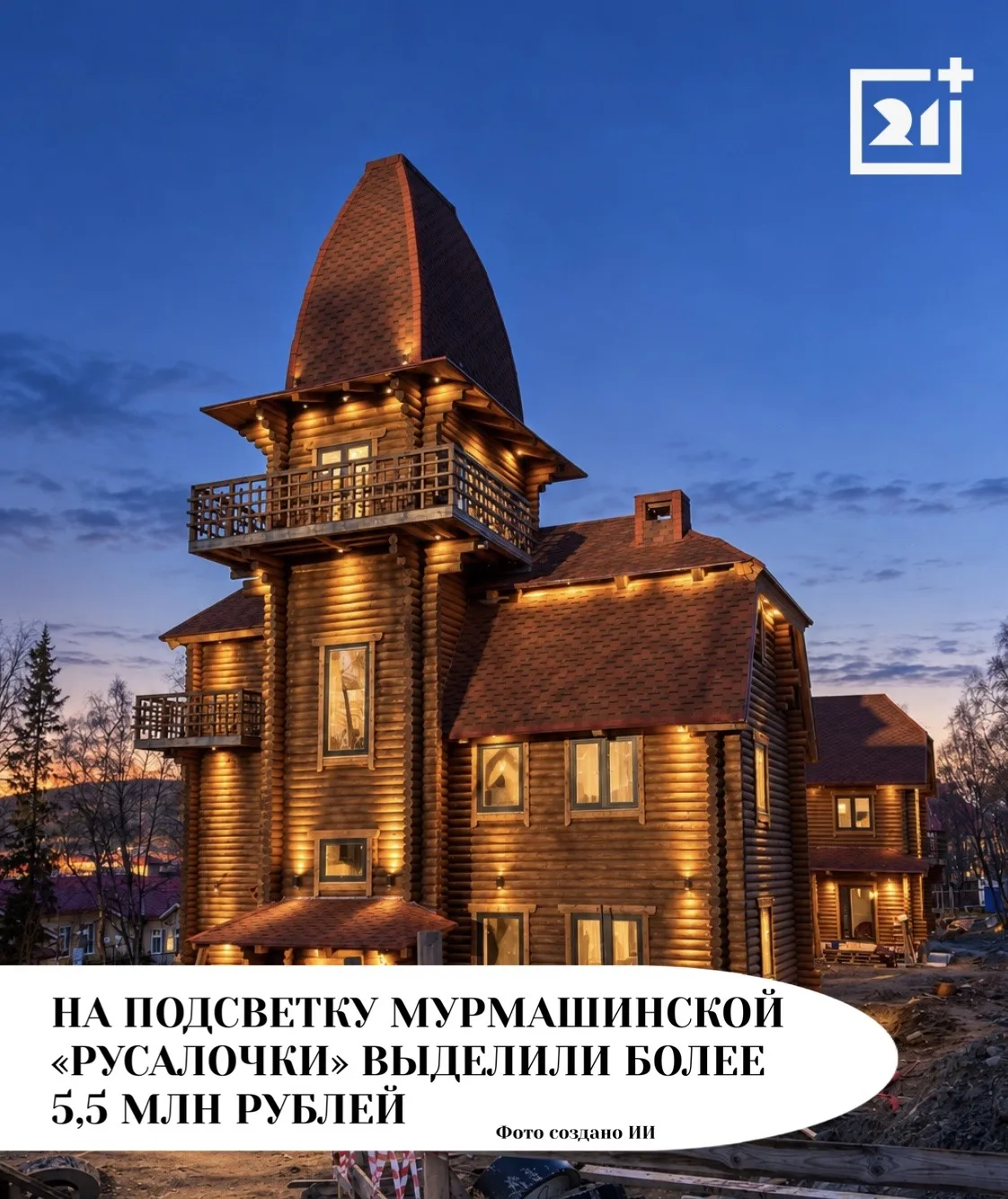 На подсветку мурмашинской «Русалочки» выделили более 5,5 млн рублей